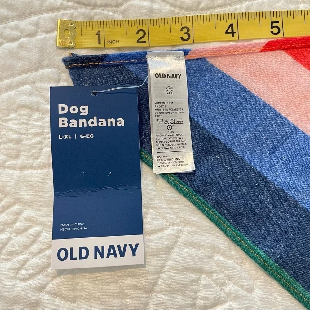 New Rainbow 🌈 Dog Bandana Kerchief Necktie Sz L NWT